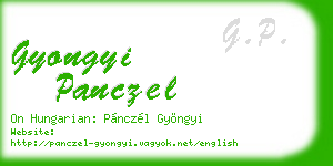 gyongyi panczel business card