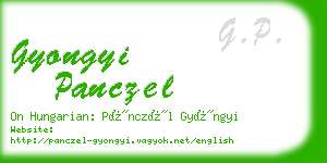 gyongyi panczel business card